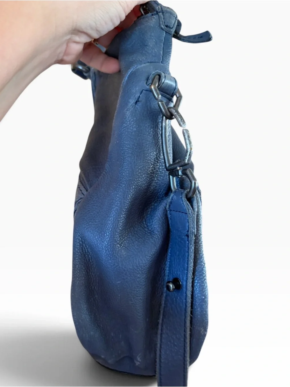 Liebeskind Leather Satchel Blue Grey